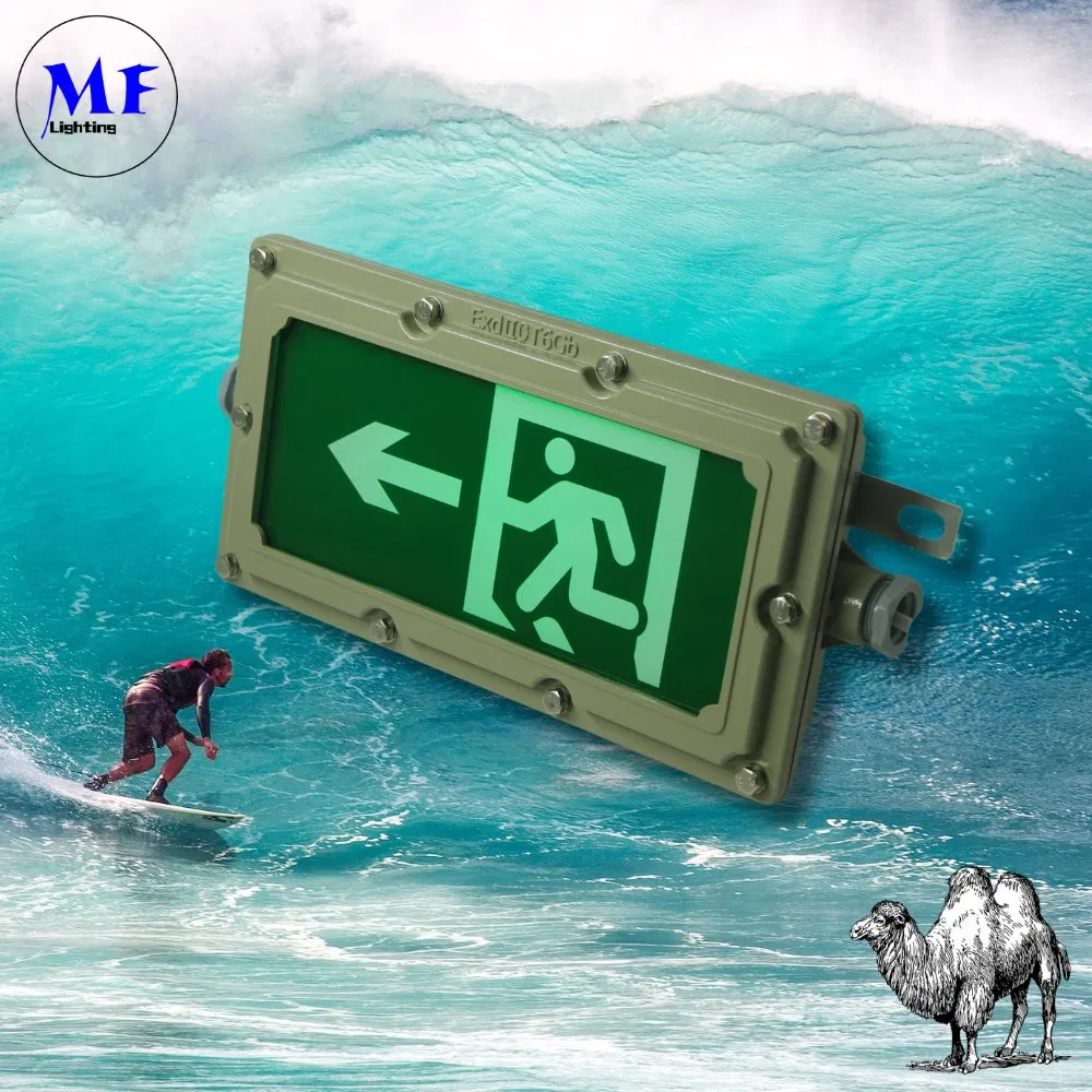 Durable LED Explosion Proof Emergency Light Evacuation Exit Sign For Workplace Factory