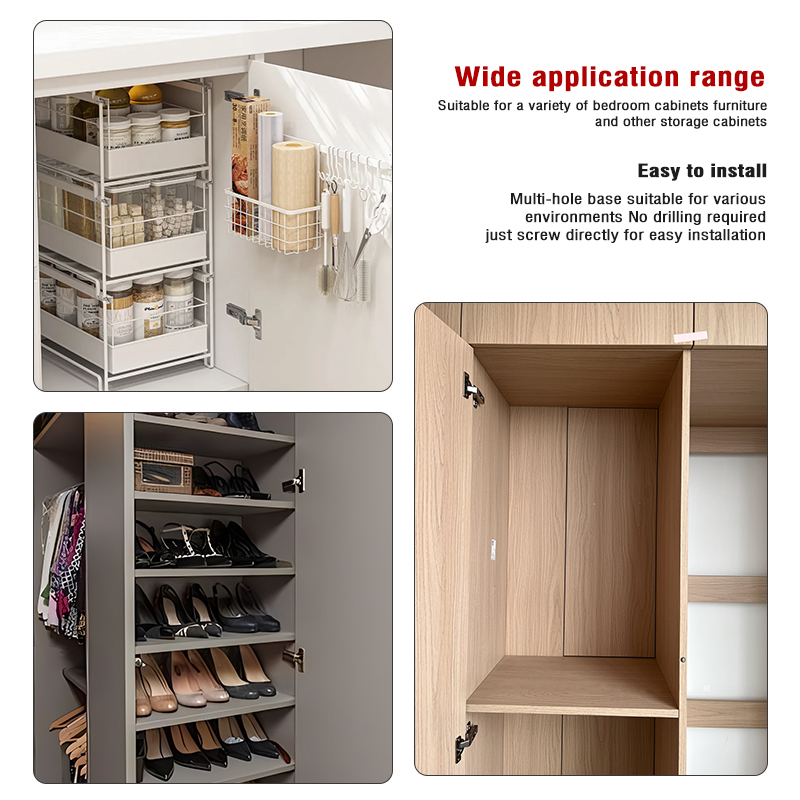 Adjustable Hydraulic Soft Close Hinge 3D Concealed Damping Hinge for Wardrobe & Cabinet Doors