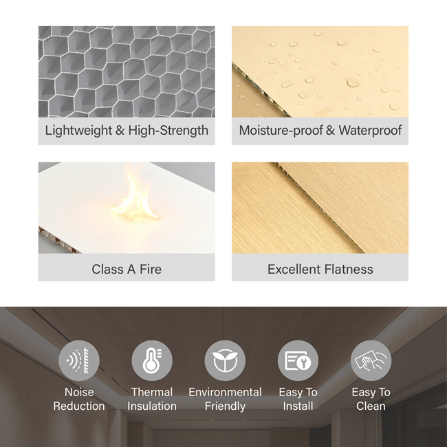 Custom Modular Aluminum Honeycomb Ceiling Panel for Interior Ceilings