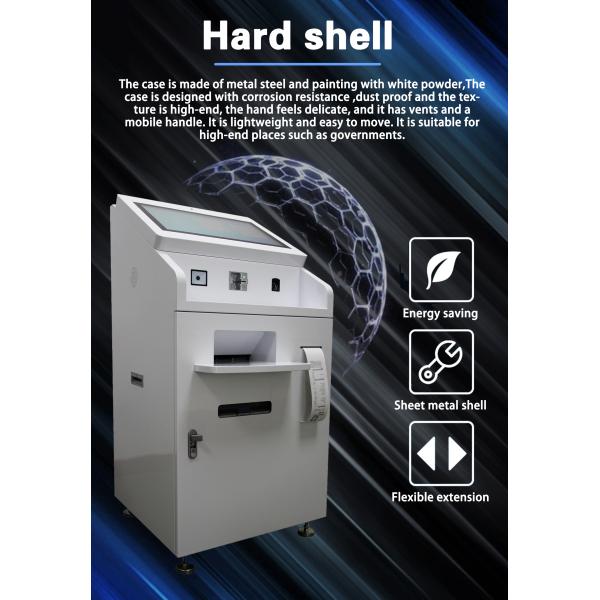 Automatic Self Service Banking Kiosk with 32" Touch Screen A4 Paper Thermal Printer and QR Code Scanner
