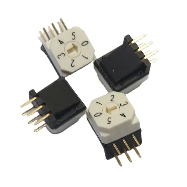 IP67 3x3 Right Angle Type Square 6 Pines Digital Code Rotary Switch Dip Changeover