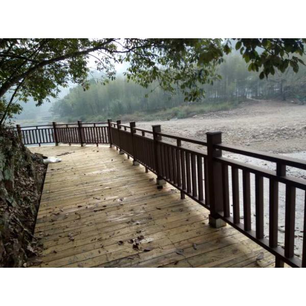 1.2m Insect Resistant WPC Railing Biodegradable Bridge Plastic Handrail Systems