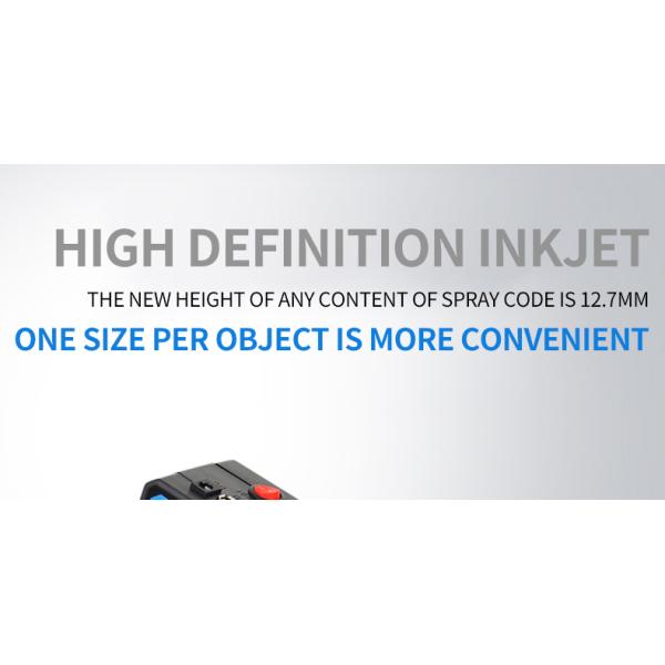 Date Code Hand Jet Printer 12.7mm Printing Height CE Approved 3.5kg Weight for Coding