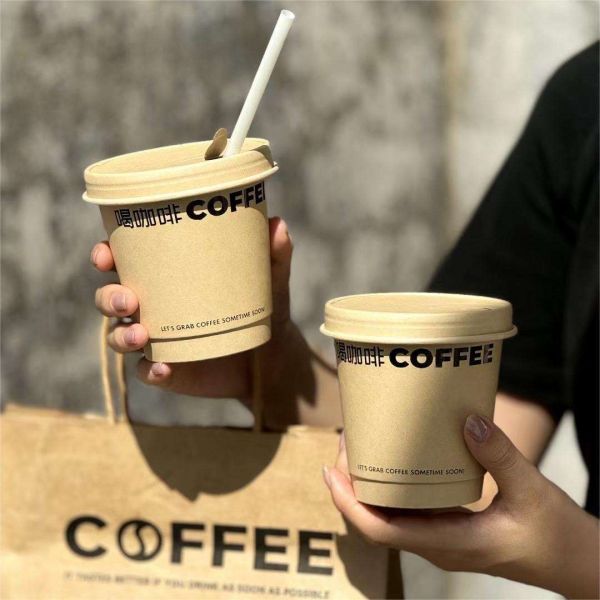 Customized eco-friendly water-based coating disposable double-layer coffee paper cup