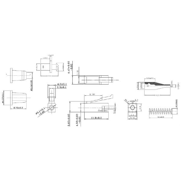 LC APC Single Mode Simplex 0.9mm Fiber Optic Connector Wide Application Excellent Mechanical Performance