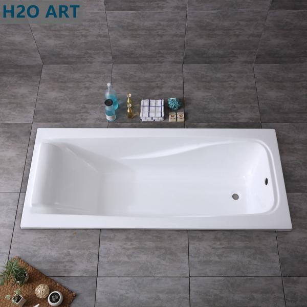 End Drain Acrylic Bathtub with Simple Function 1700mm Hand Control