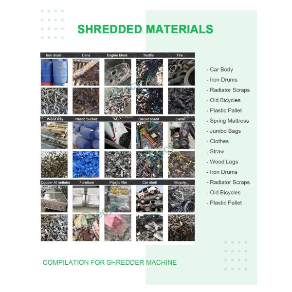Adjustable Output Size Double Roll Scrap Metal Shredder Machine for Construction Works