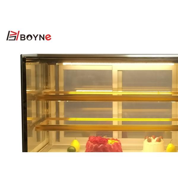 White Marble 3 Layer Cake Display Chiller Showcase For Restaurant