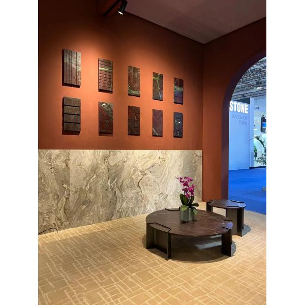 Brazil Red Marble Top Slab Waterproof Versatile With Customized Thickness