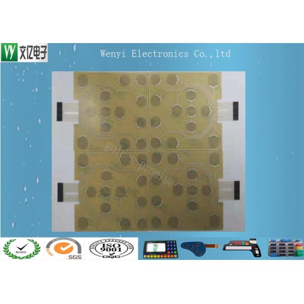 0.175mm PET Membrane Switch Overlay With Matte Finish And Silver Contact Pad Custom