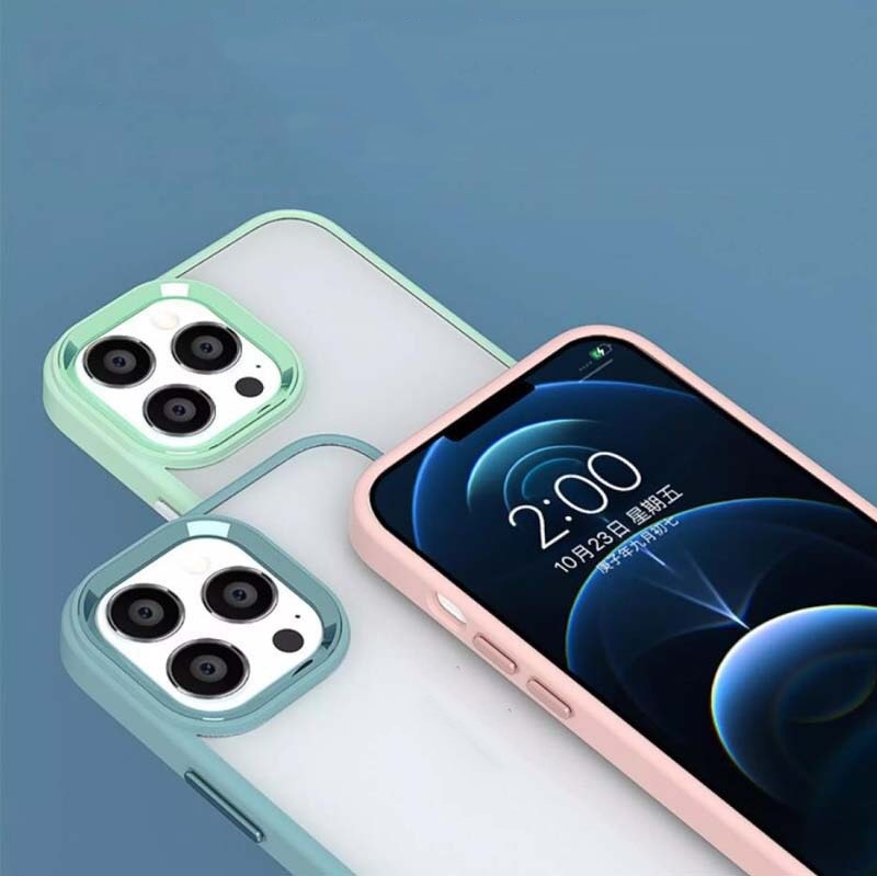 Laudtec Transparent Matte TPU PC Cell Phone Case Shockproof Printed for iPhone 15 14 13 Pro Max XS XR Free Custom Logo