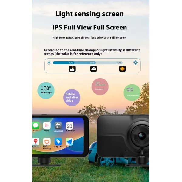 6.25 Inch Bluetooth Wireless Carplay Dashcam High Definition Recording