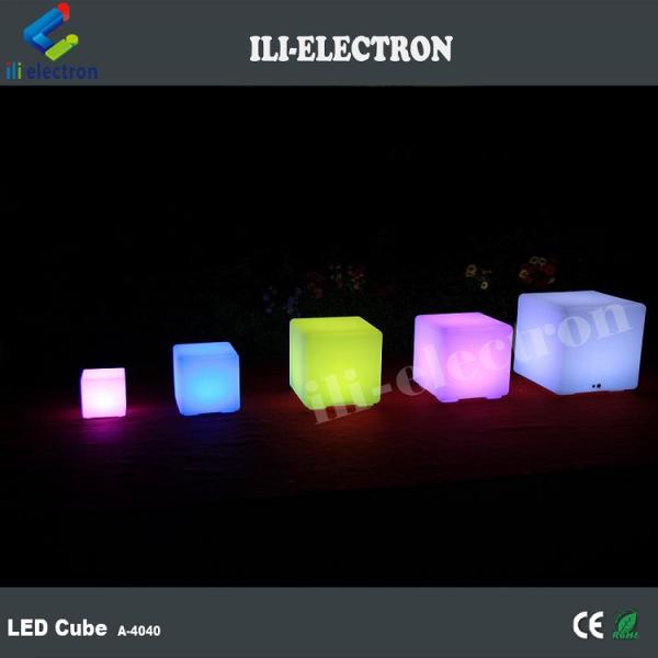 waterproof colorful light up cube chair