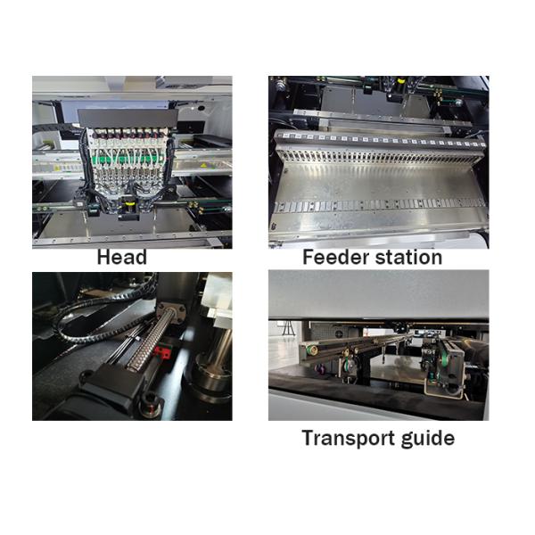 LED multifunctional high precision recognition 10 heads smt pick and place machine
