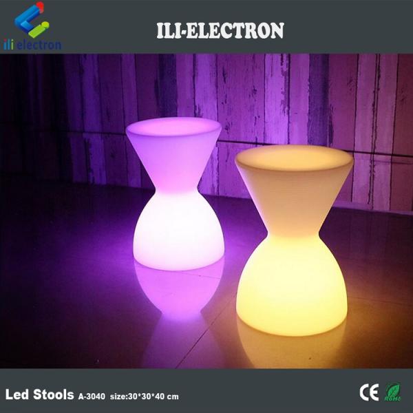 Remote control plastic led bar stools