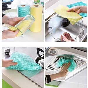 Eco Friendly Kitchen Cleaning Towels Nonwoven Dish Cloth Roll Disposable Washable Kitchen Cloths