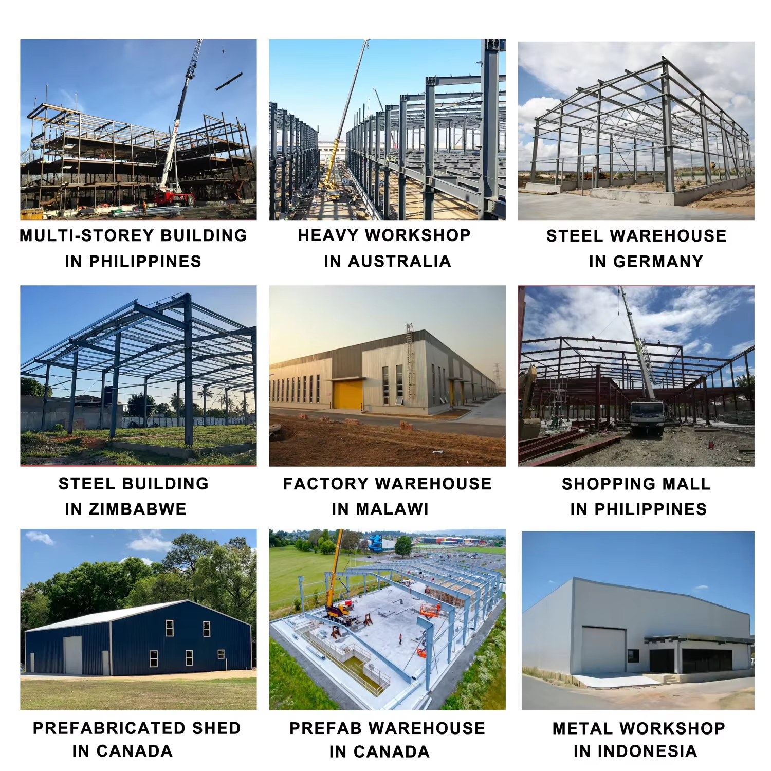 Demountable Galvanized Light Steel Structure Building with Customizable Design for Industrial Use