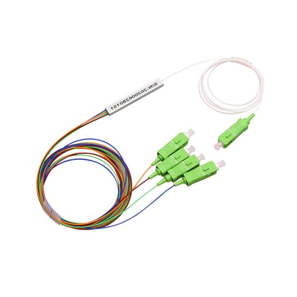 Mini Type G657A1 1x4 Optical Fiber Splitter With SC APC Connector