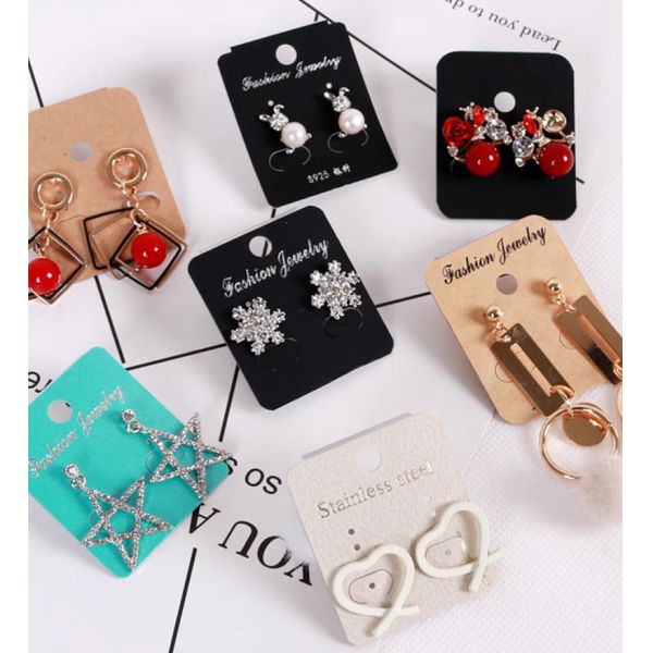Cardboard Earring Paper Holder Bracelet Display Cards for Jewelry Wrapping 400g
