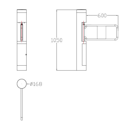 Outdoor 180 Angle RS485 Dual Directional Durable Manual Swing Gate for Exhibition