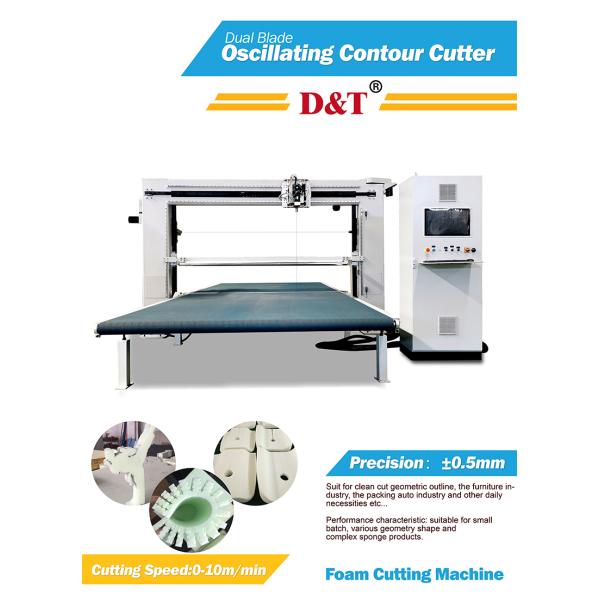 Easy Operate DTC-SD2012 Dual Blade Oscillating Foam Contour Cutting Machine For PU Foam Sponge