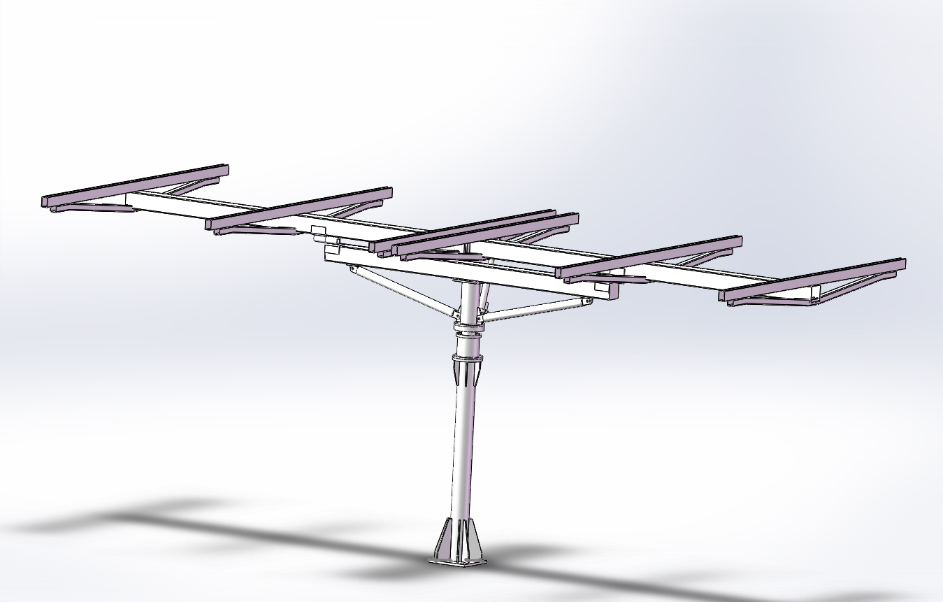 2kw Dual Axis Solar Tracker Sun Tracker 2 Axis PV System Efficient Solar Tracking System