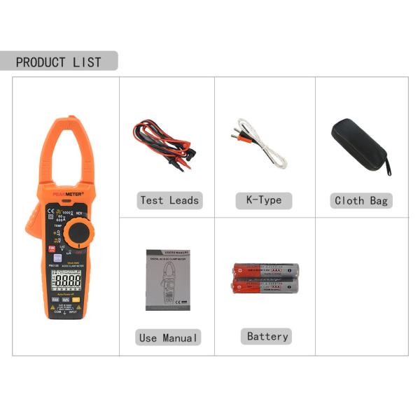 Auto And Manual Range Digital Clamp Meter Multimeter With Analogue Bar Graph Display