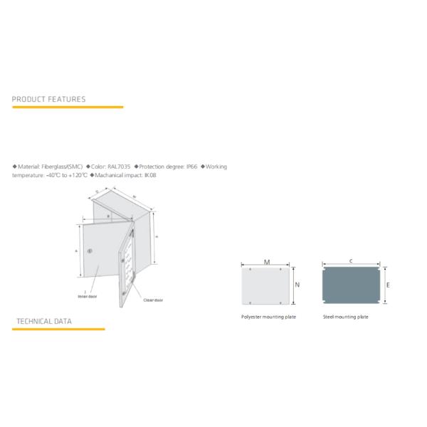 SMC Polyester FRP Box 220/380V Power Distribution Box IP66 Waterproof Electrical Box