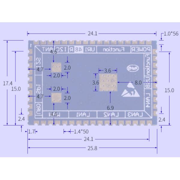 Small Size Serial Port Converter , 580MHz Ethernet Embedded Module