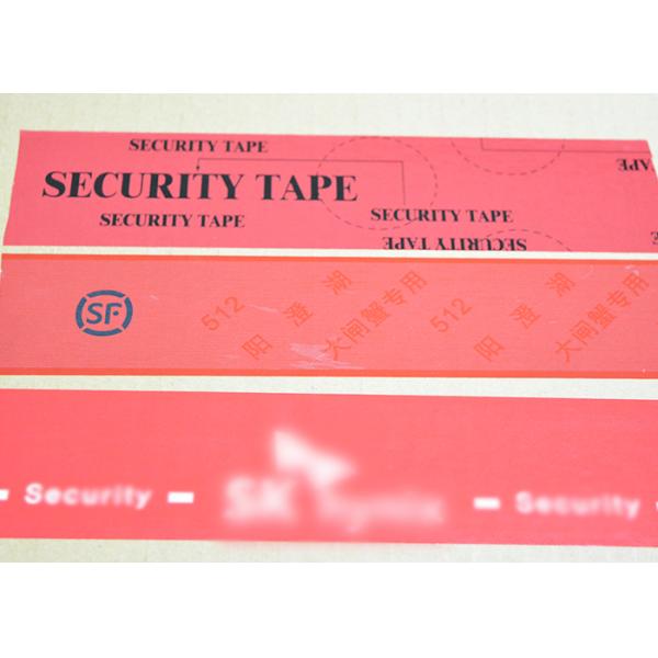 VOID OPEN Custom Tamper Evident Tape , Polyester Film Tamper Proof Packing Tape