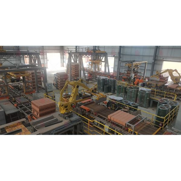 Automated Clay Brick Stacking and Packaging System with One-Touch Brick Type Switching and Simple Operation