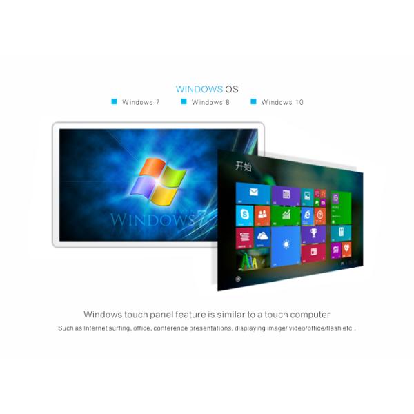 Wall Mounted Interactive All In One PC Touch Screen 49 Inch 16 : 9 Super Thin Shell Body