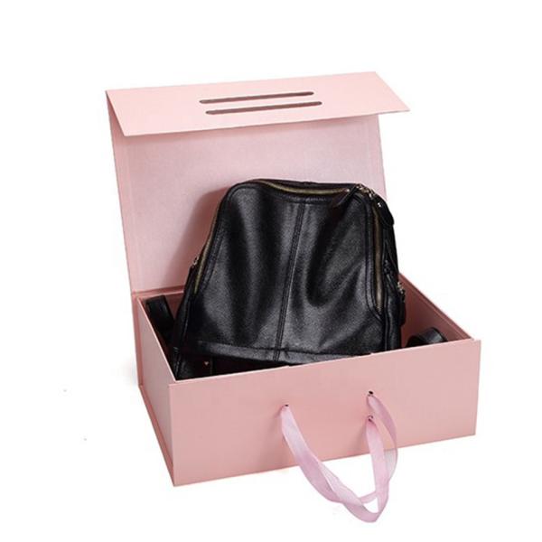 Magnetic Folding Box With Ribbons Luxury Clothes Gift Packaging Support