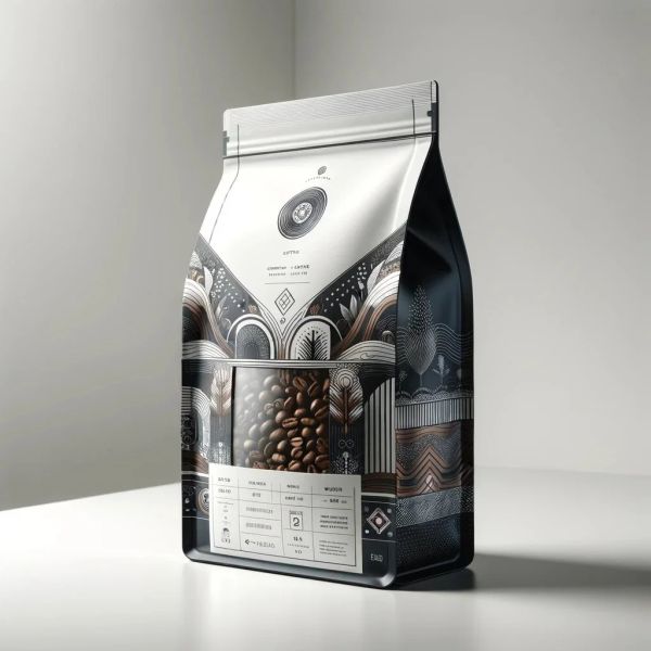 Custom Printed Reusable Heat Sealed Coffee Bean Bag Flat Bottom Valve Stand Aluminium Foil Side Zipper Custom Plastic Bags