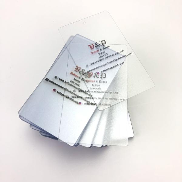 Clear Plastic Hanging Tags
