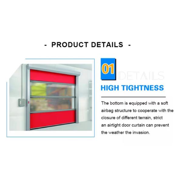 Industry Fast Rapid Roller Door Automatic Rolling Shutter PVC Thermal Insulation