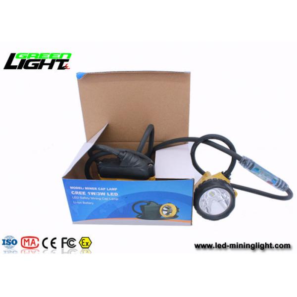 Explosion Proof IP 68 LED Mining Lamp with Security Cable Light , 28000 Lux Miners Cap Lamp
