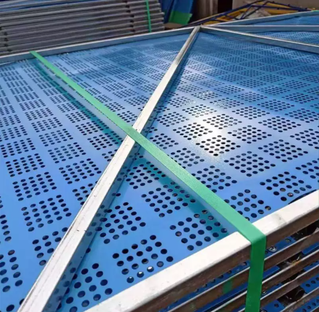 Custom perforated wire mesh installation example
