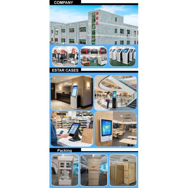 24 Inch Capacitive Touch Screen Self Ordering Kiosk with 1920X1080 Resolution and Wall Mounted Design for Indoor Food Ordering