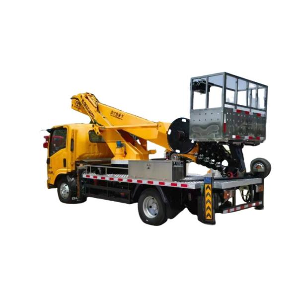 Buy Factory Supply Customized ISUZU High-altitude Operation Truck Overhead Mounted Aerial Work Platform Telescopic Boom Bucket Truck at wholesale prices
