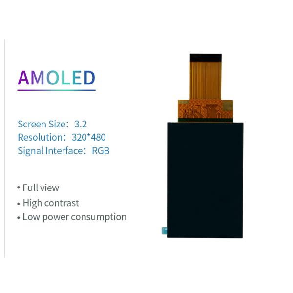 3.2 Inch AMOLED display module 320X480 Dots SPI/RGB Interface 350c/d brightness
