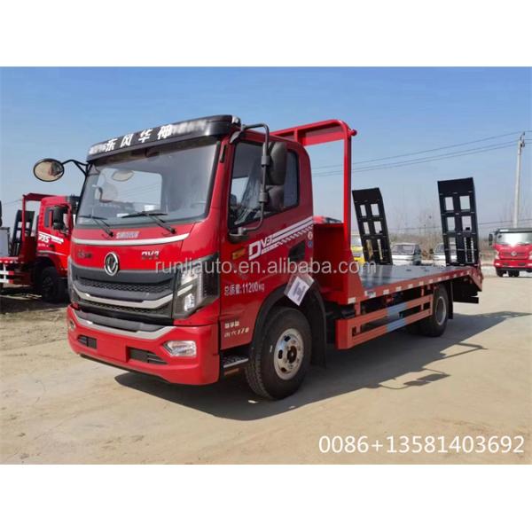 Diesel Engine Flatbed Tow Truck 8 Ton Flatbed Cargo Truck For Load Excavator