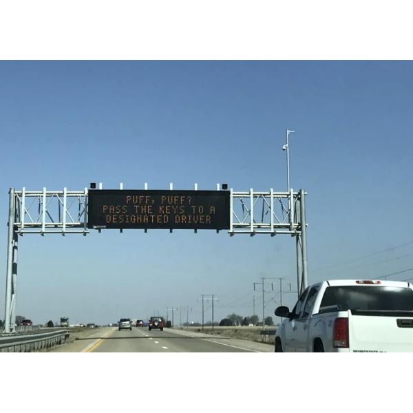 Galvanized Steel Road Sign Posts Overhead Sign Structures