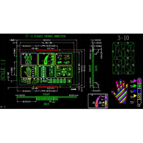 VA Technology RYD2017VV01 TFT LCD Screen Panel OEM / ODM Acceptable