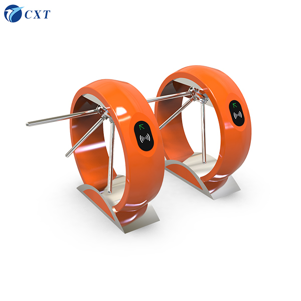 Tripod Turnstile Gate side view displaying compact dimensions
