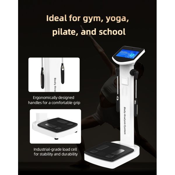 Body Nutrition Analyzer Scanner Segmental Body Composition Analyzer 8-Electrode BIA Fat Percentage Fitness Machine