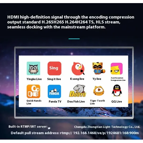 H.265 Dual USB Camera Hdmi Video Encoder Plug And Play For Live Streaming