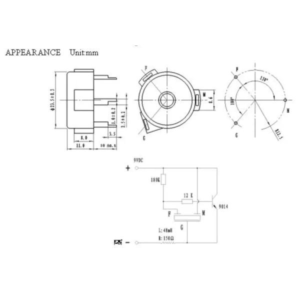 3.4khz Piezo Alarm Buzzer