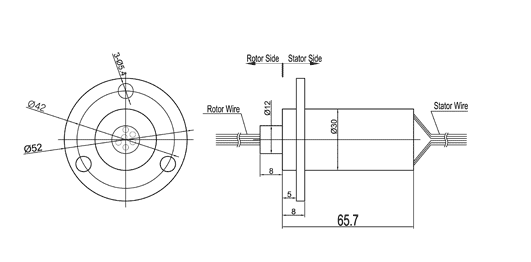 Slip Rings 6wires *30A