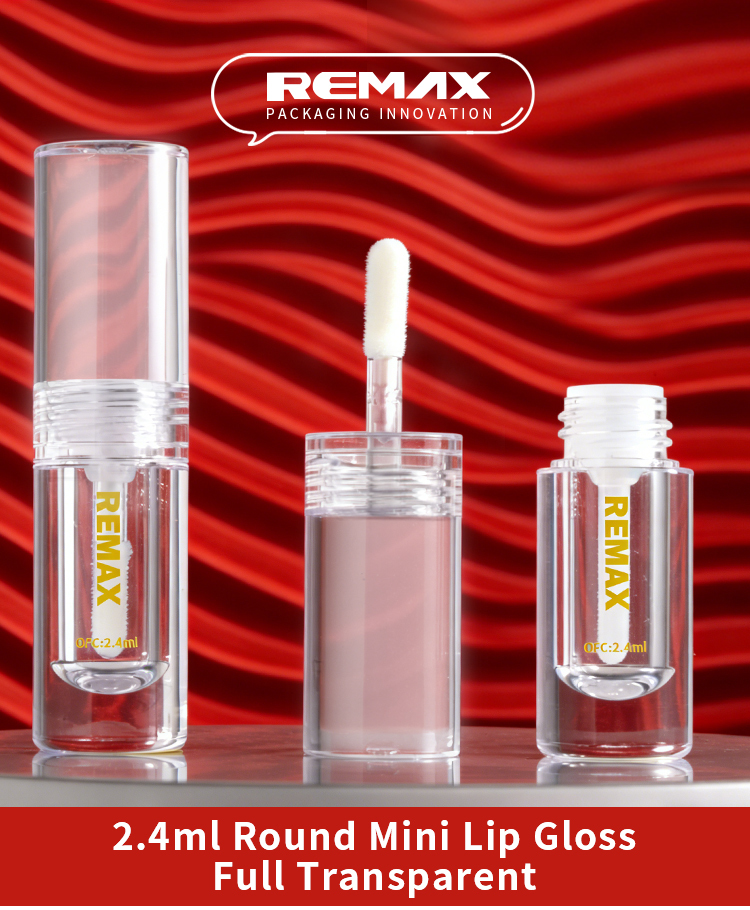 Ml8814 2.4ml Round Mini Lip Gloss Full Transparent